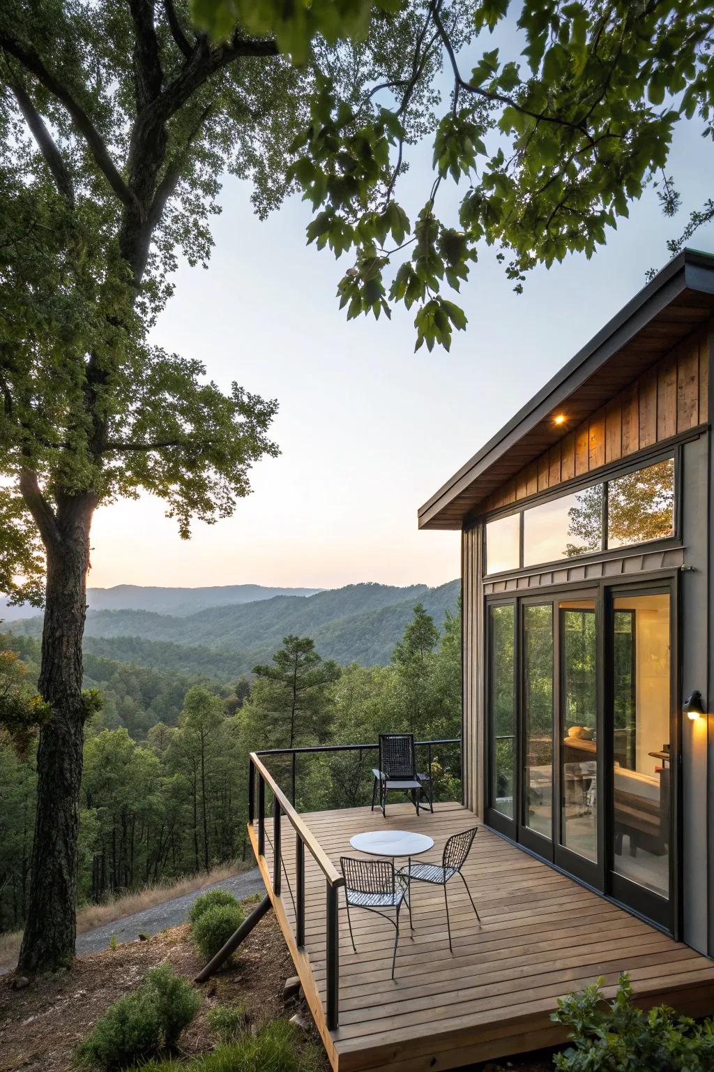 Seamless indoor-outdoor integration improves the living experience in small homes.