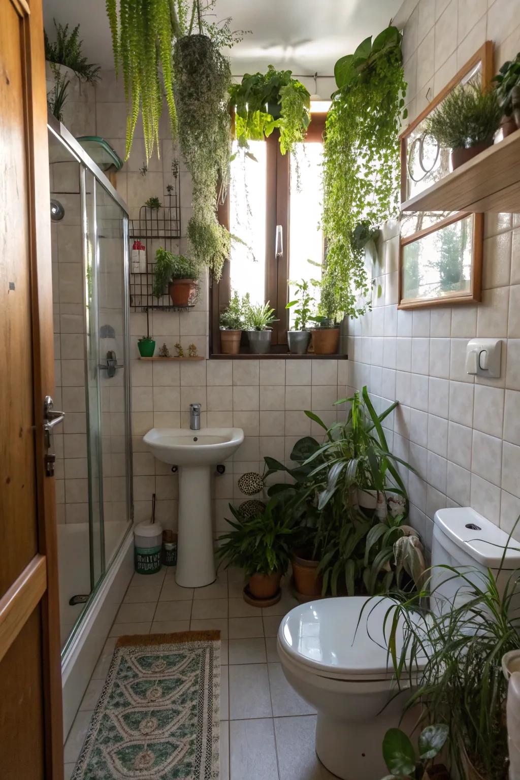 Greenery introduces life and vibrancy.