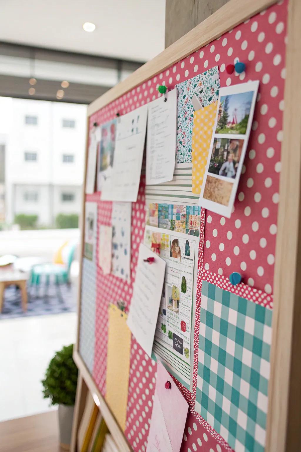 Inviting tartan and dot patterns create a welcoming vibe.