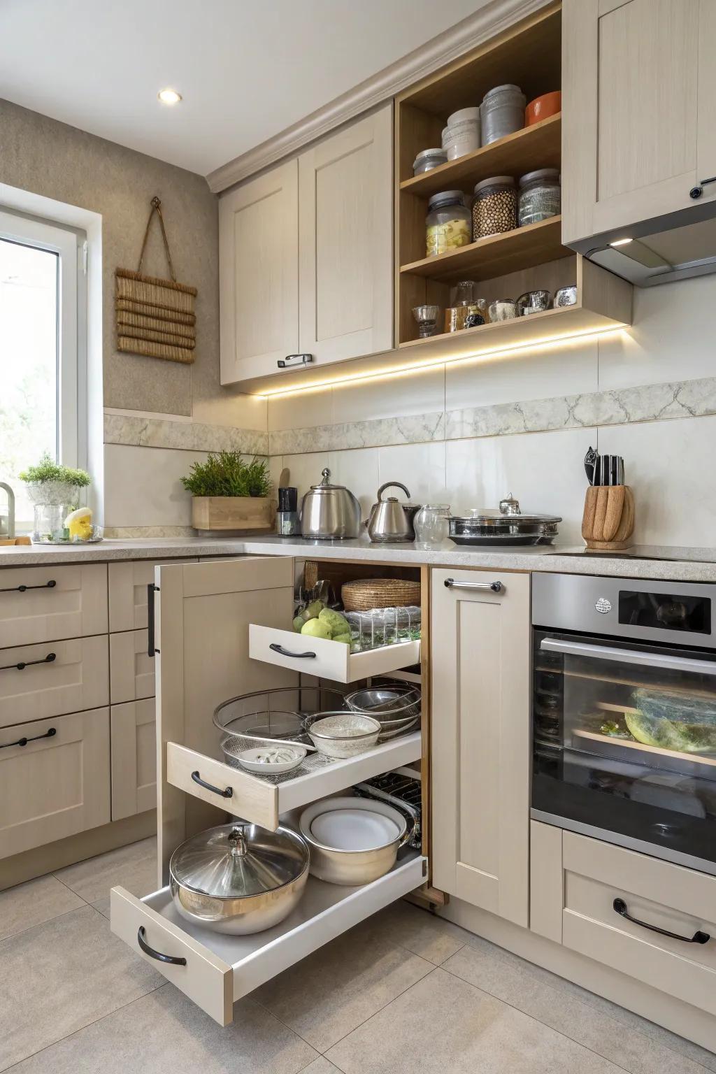You can improve your cooking experience with effective kitchen storage.