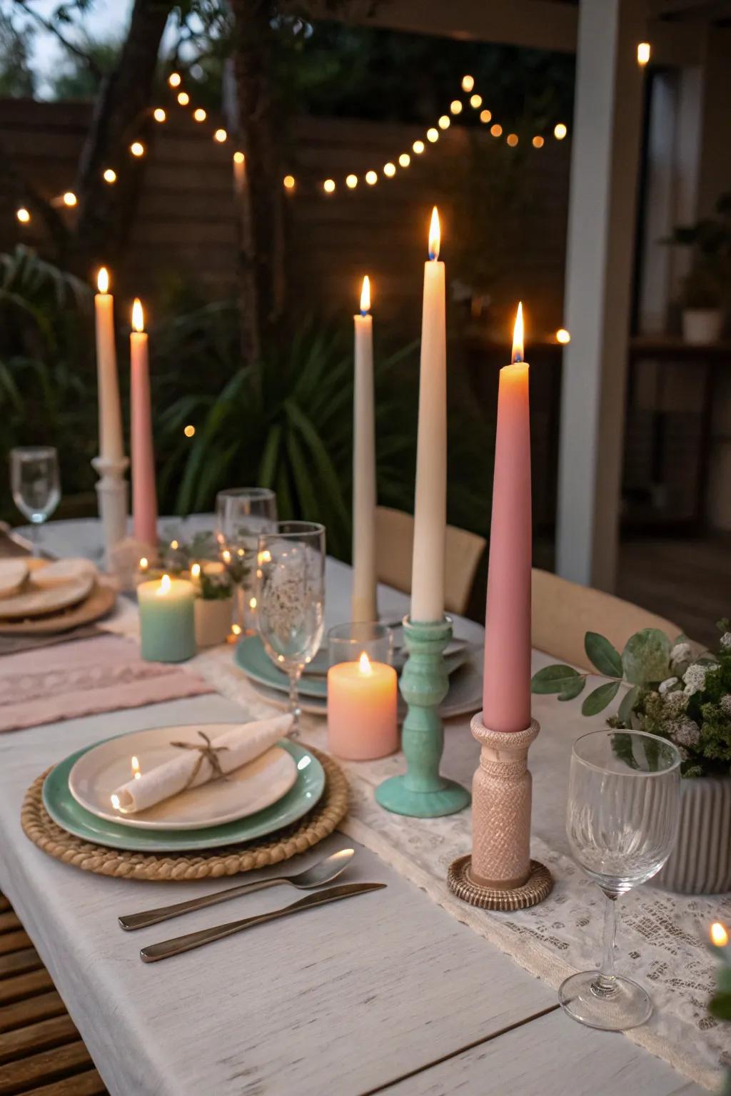 The scene is made more alluring and friendly by the lighting.