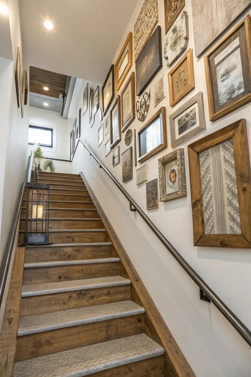 Mixed feels create a rich and layered gallery wall.