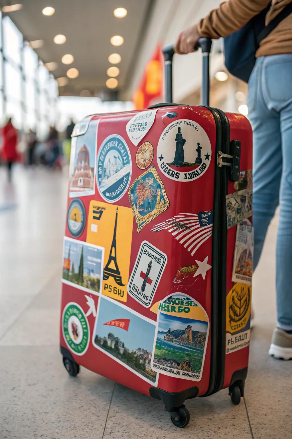 Allow your luggage to narrate a story using journey decals.