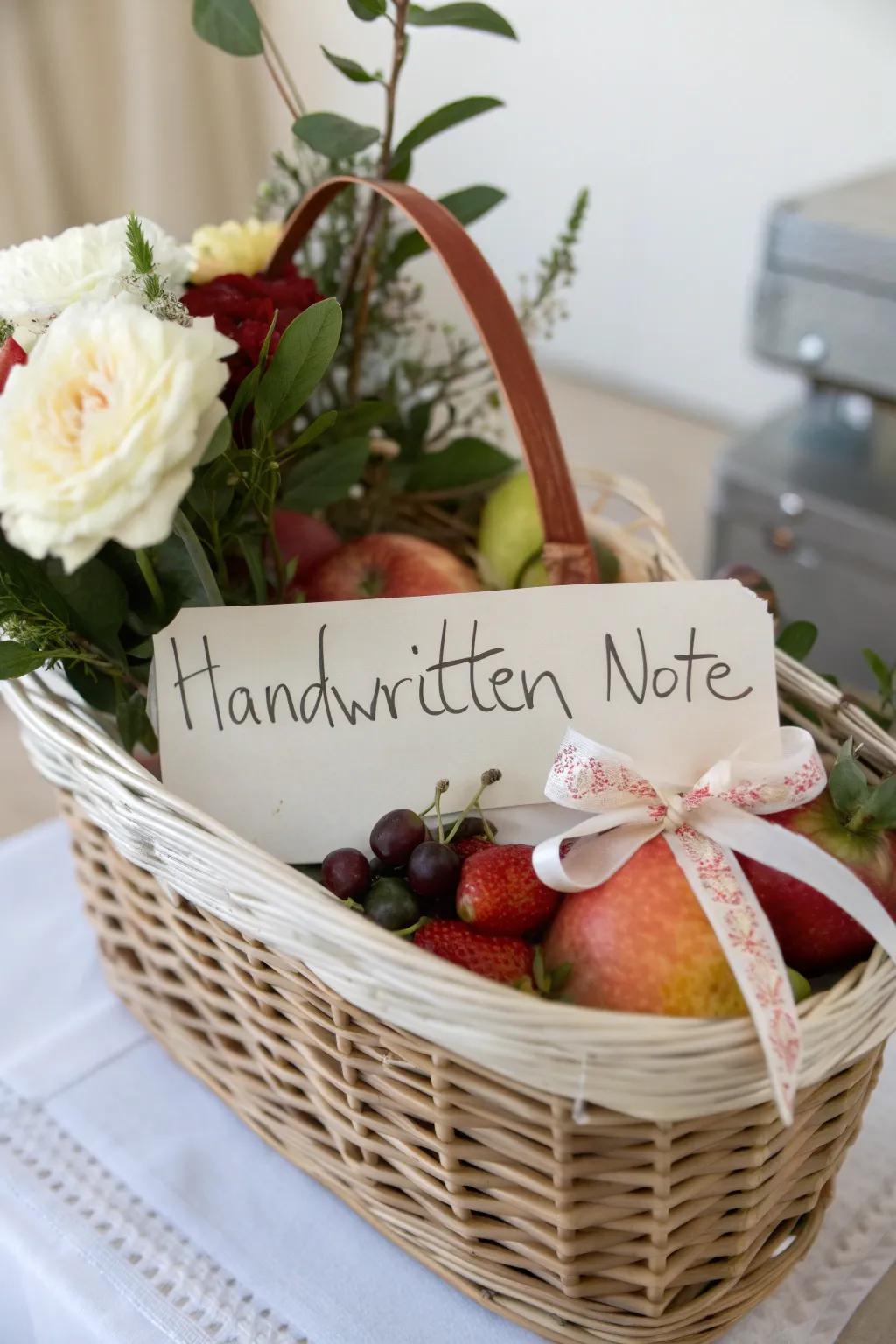 A personal note makes any gift more special.