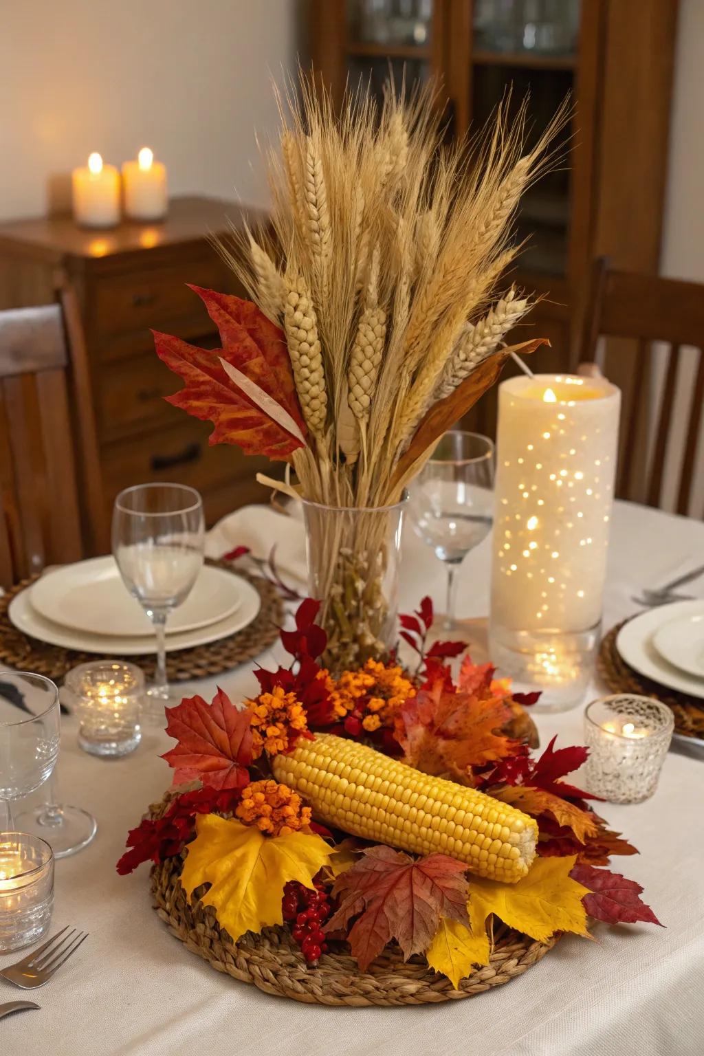 An arrangement inspired by the harvest, full of seasonal abundance.