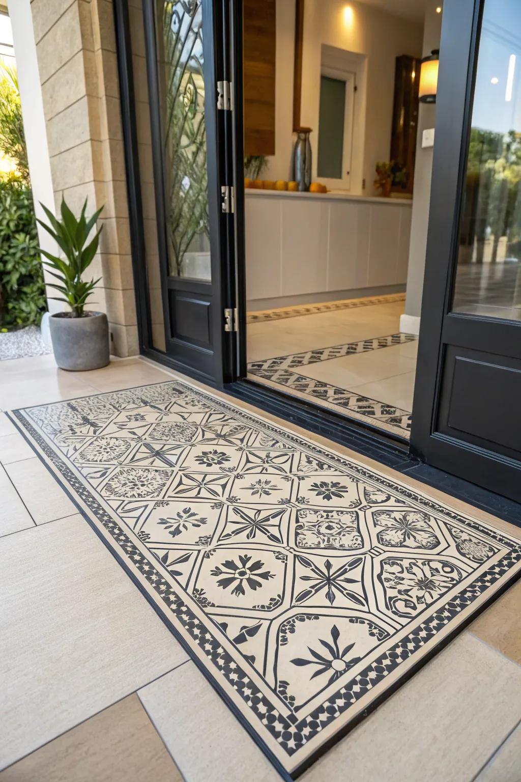 Achieve visual harmony with geometric surface designs.