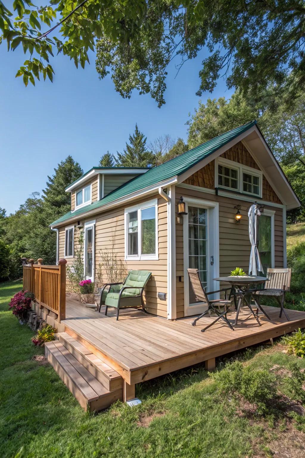 Broaden your living space with an outdoor deck.