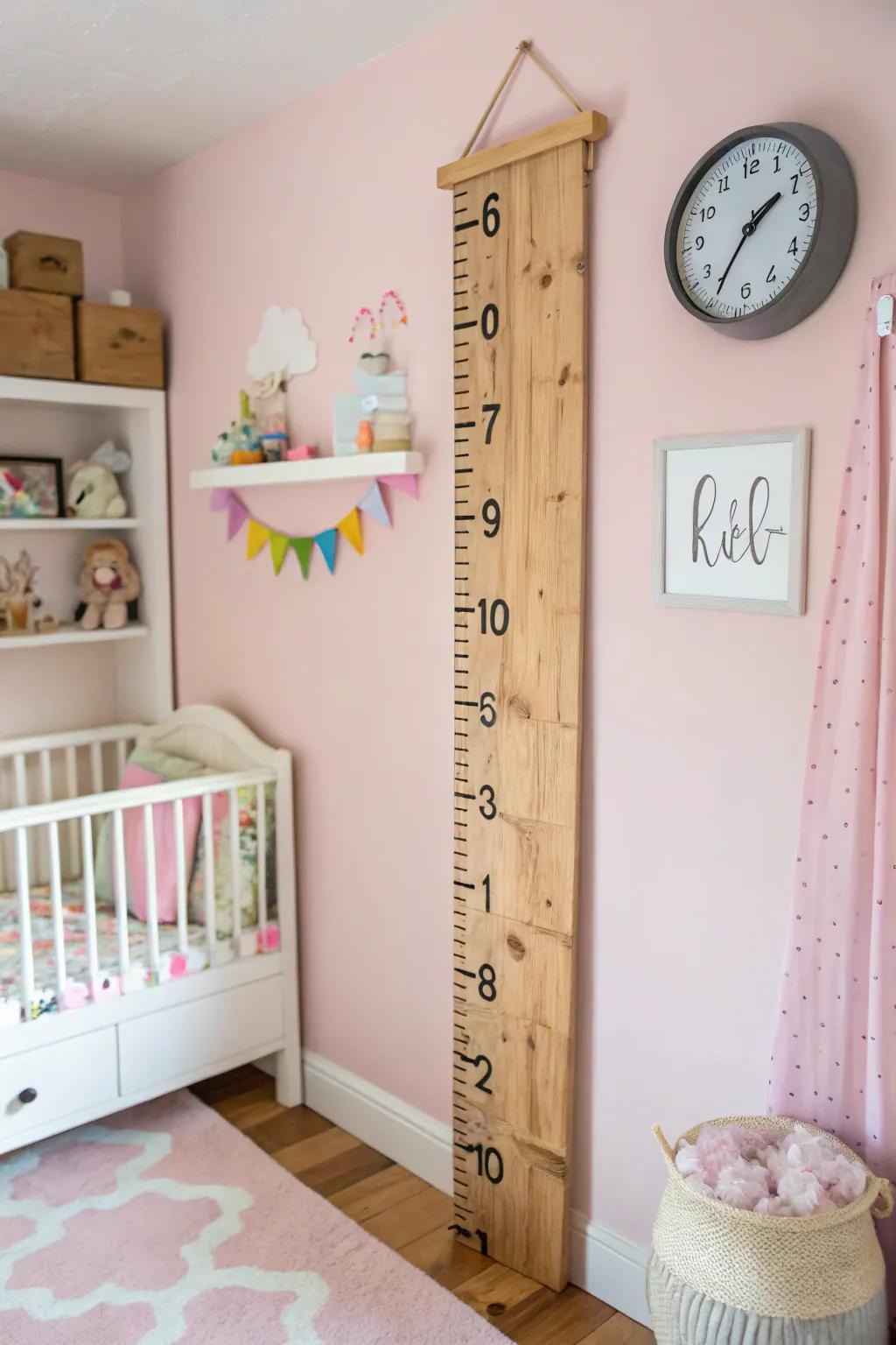 A growth chart is a practical and sentimental addition to any space.