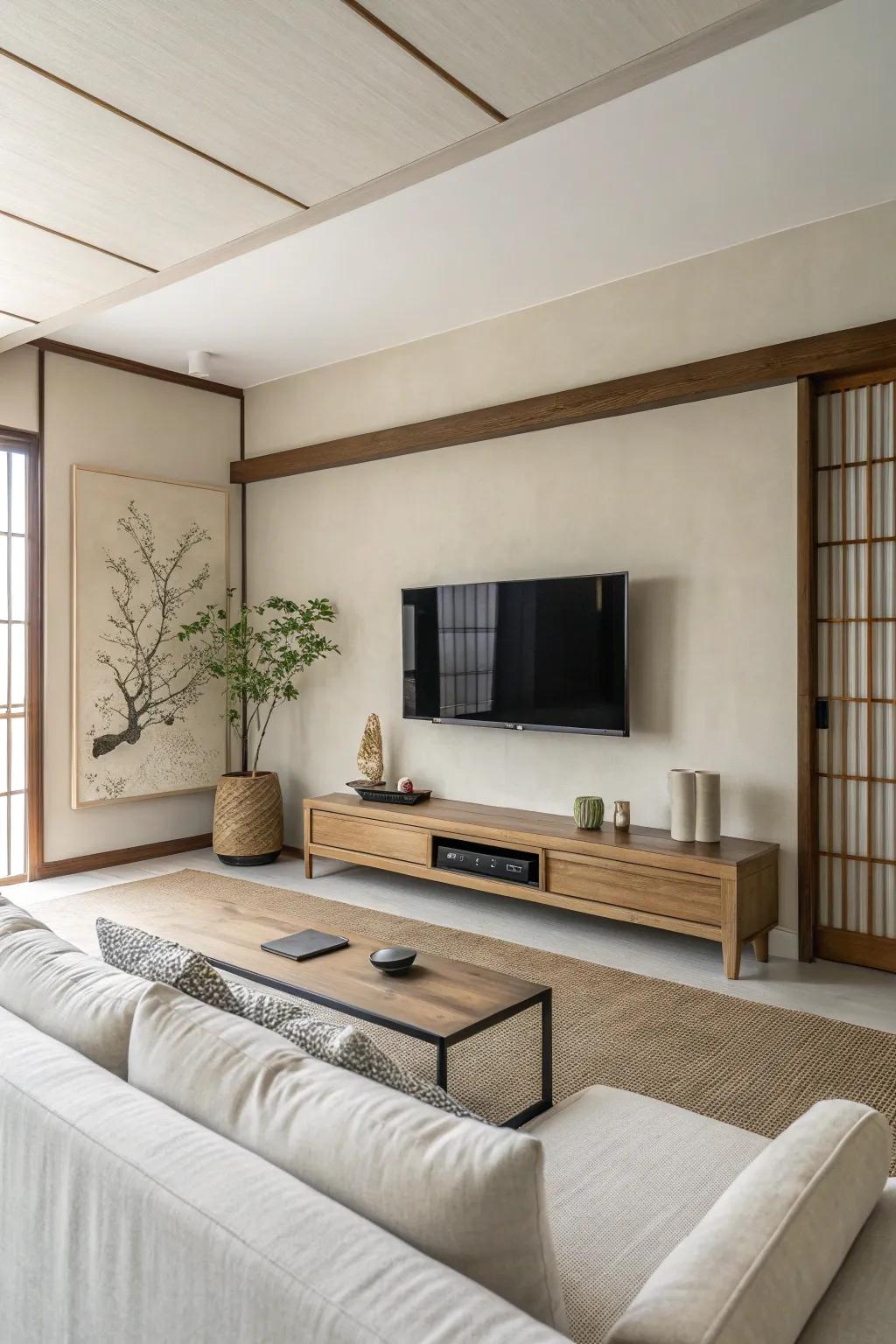 Simple designs maintain spaces that are airy and refined.