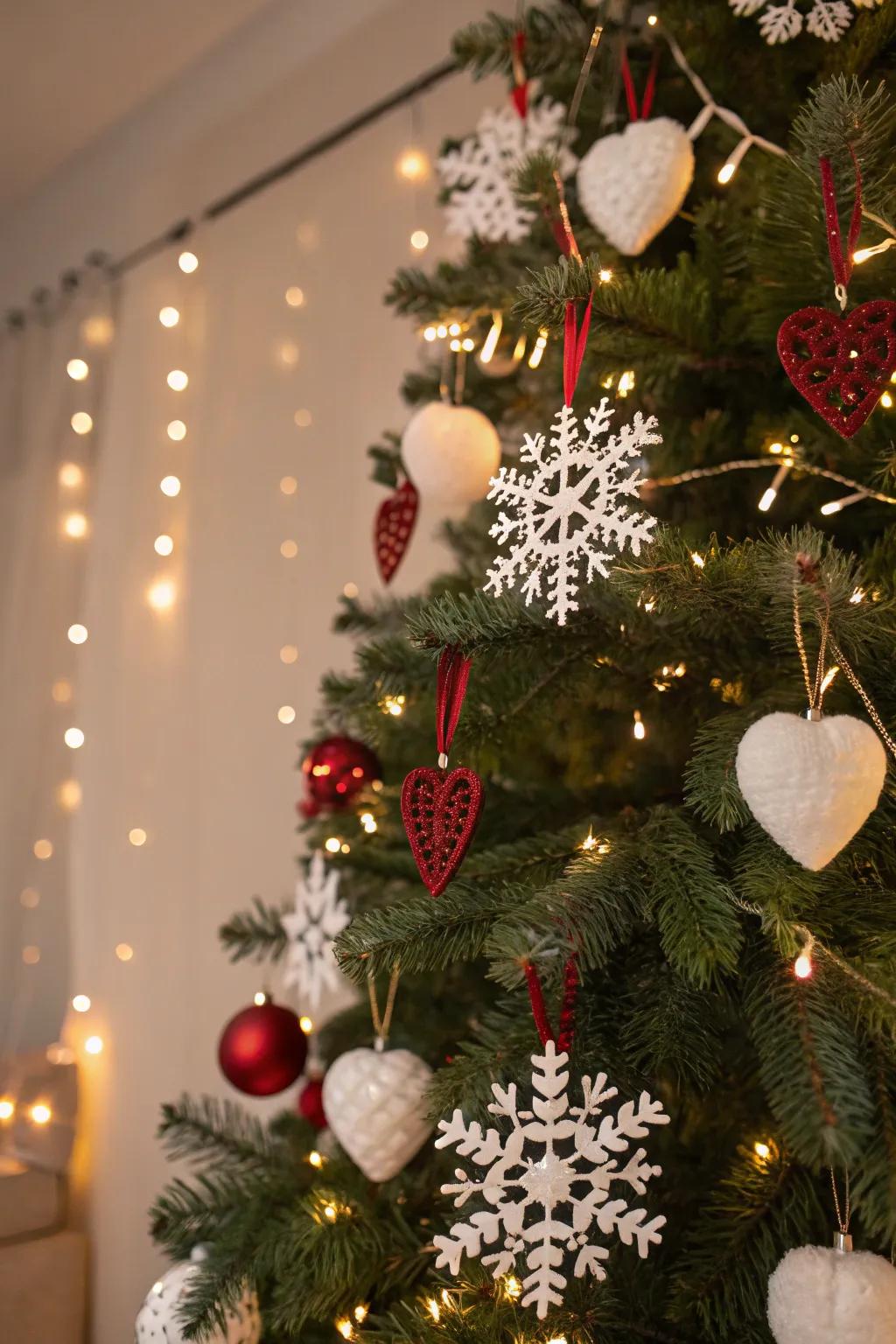 Celebrate both seasons with a mix of holiday and Valentine's elements.