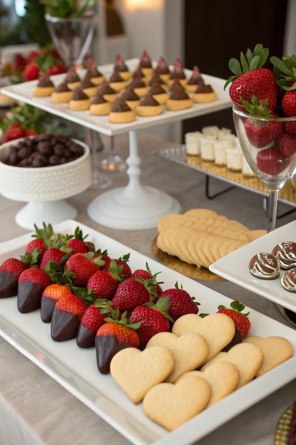 Indulge in a gourmet dessert bar with your preferred sweets.