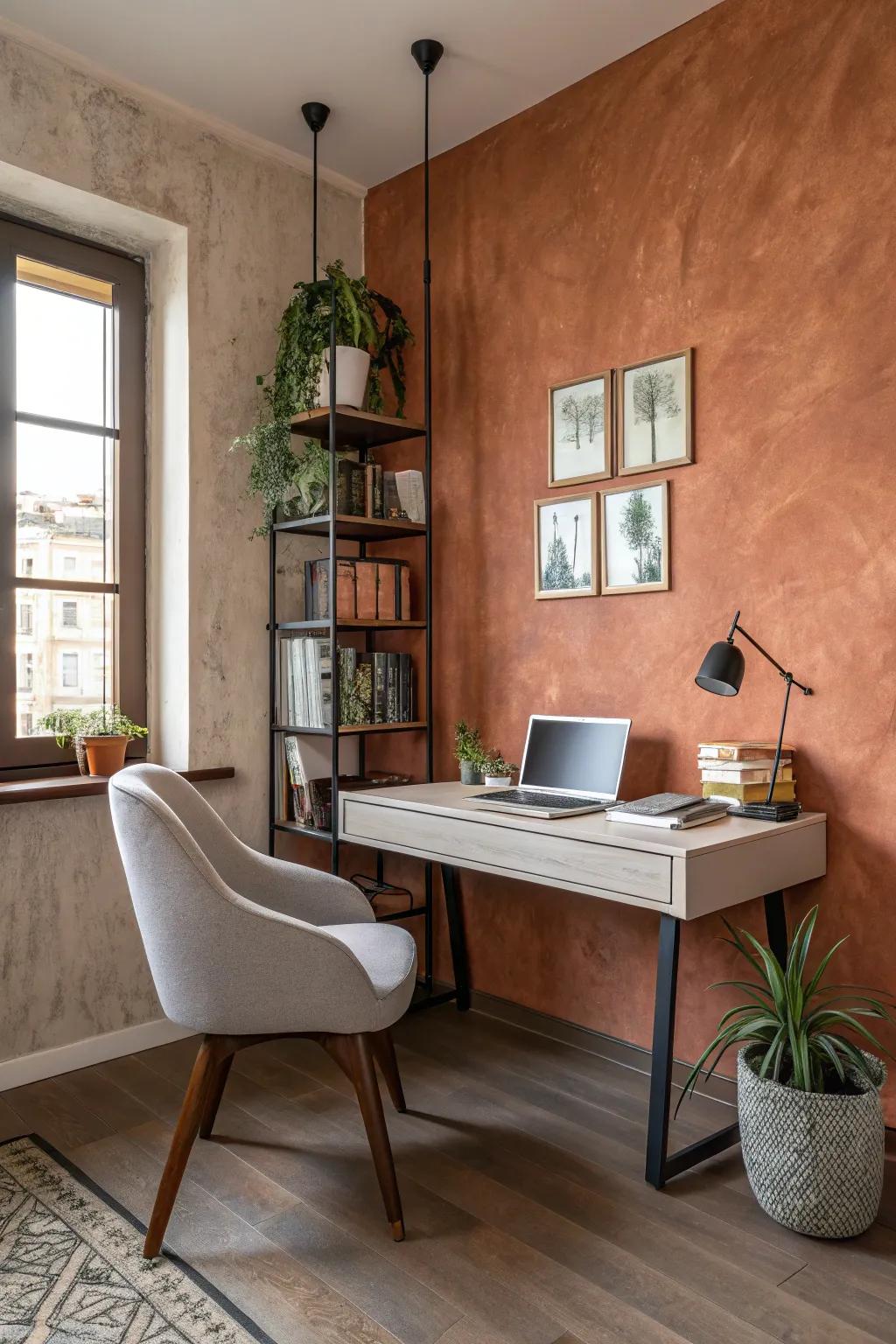 Improve concentration with warm lime-based plaster in your workspace.