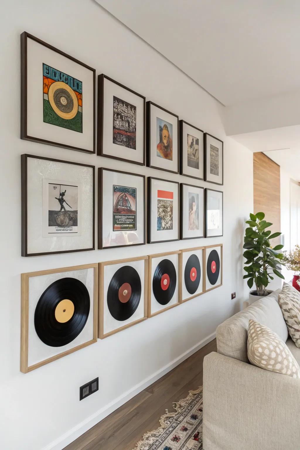 Frame your beloved vinyl circles for a refined display.