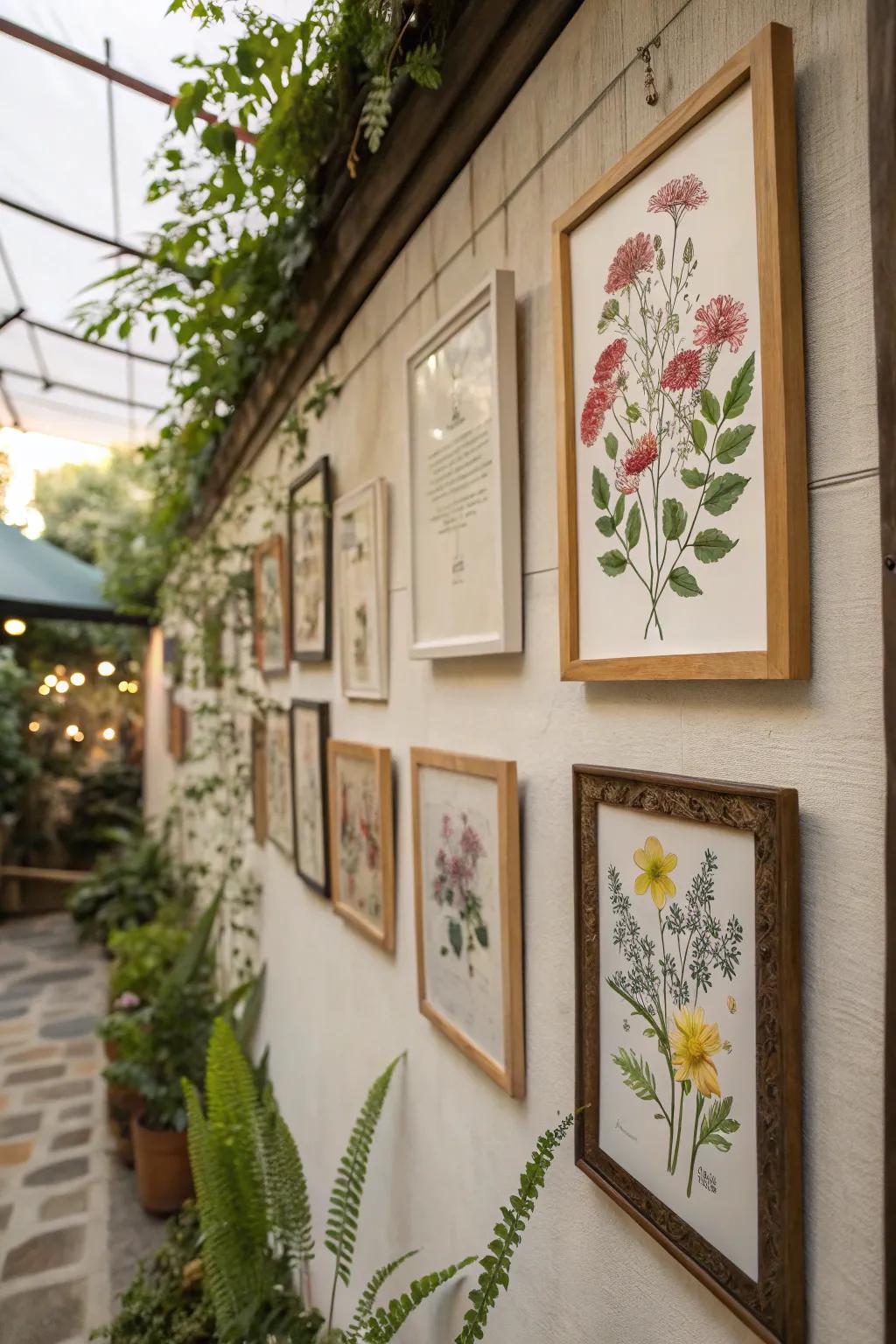 Nature-themed art creates serenity.
