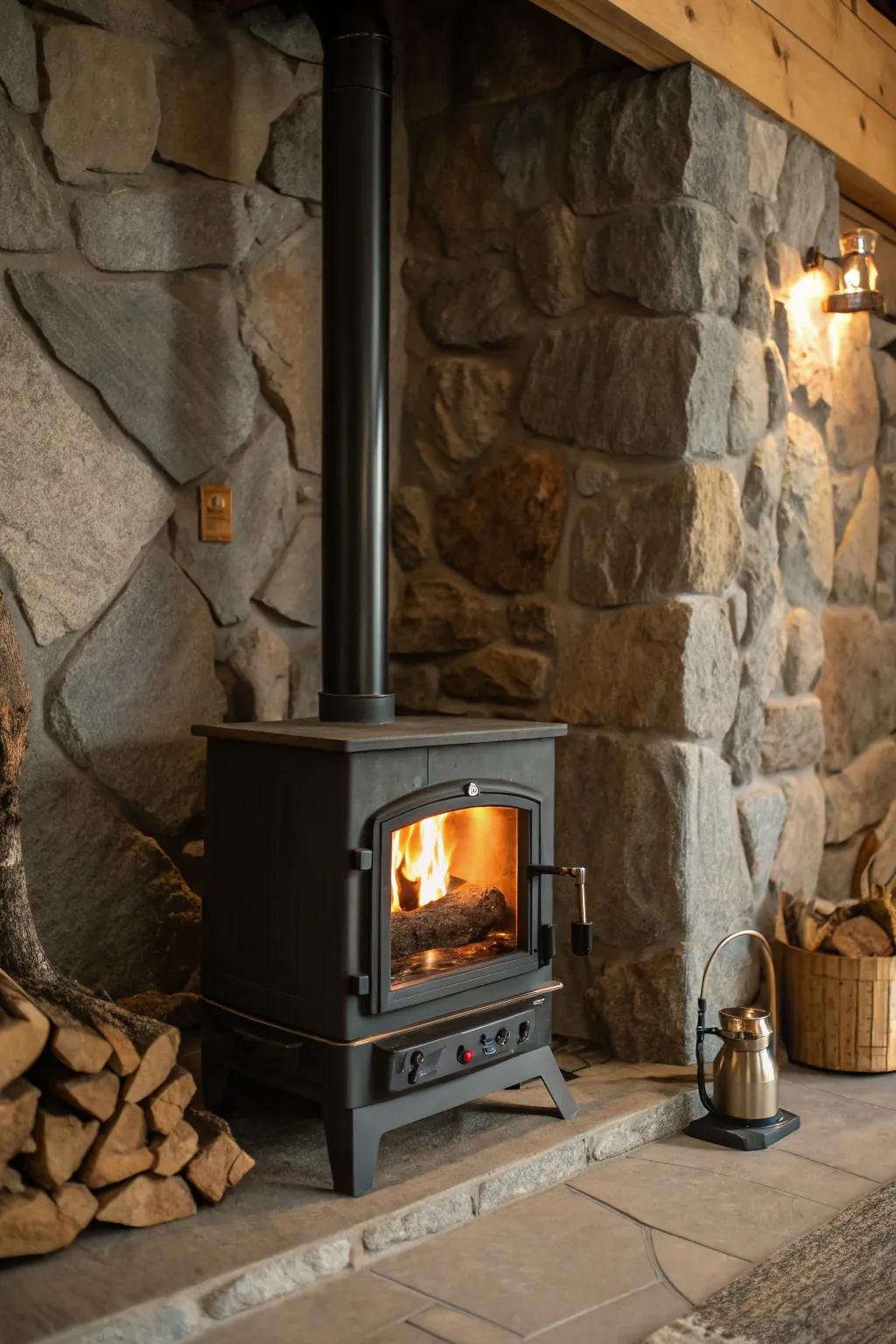 Natural stone surfaces offer timeless charm and tactile appeal.