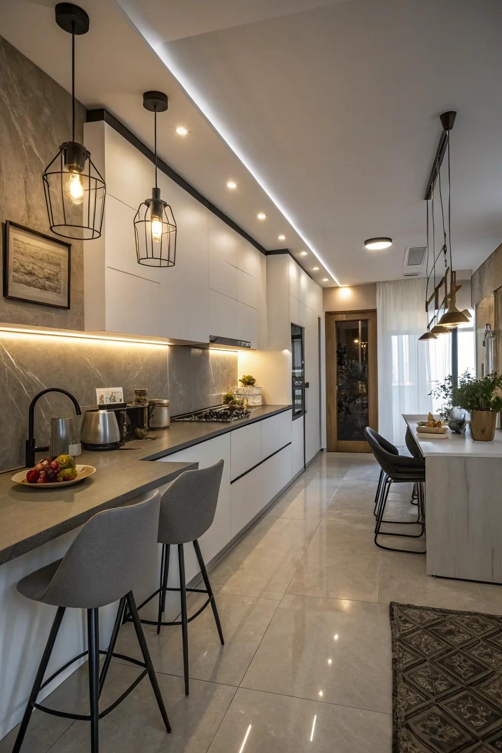 Introduce versatile wall lights to add functional flair.