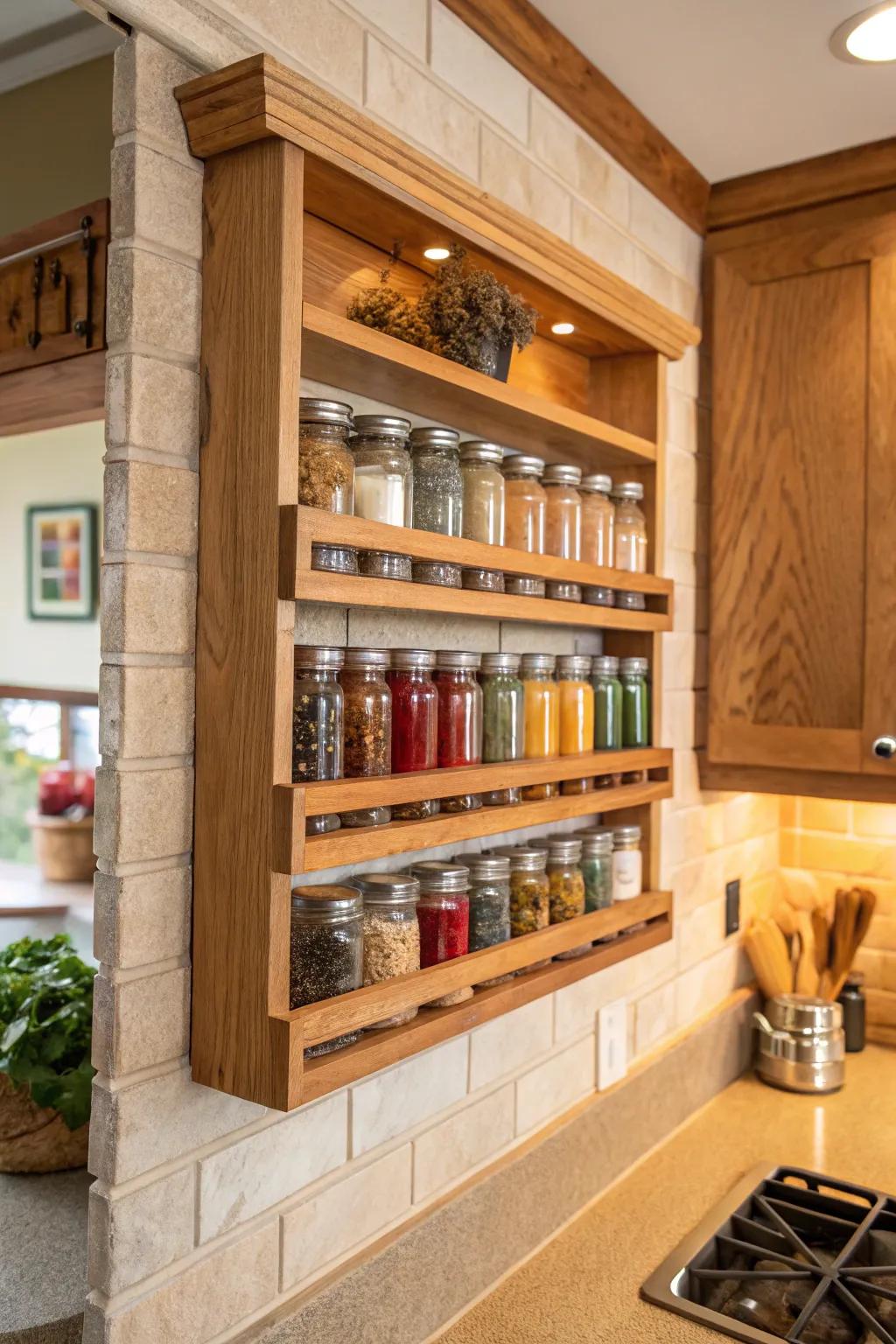 In-wall organizers provide a sleek and integrated solution.