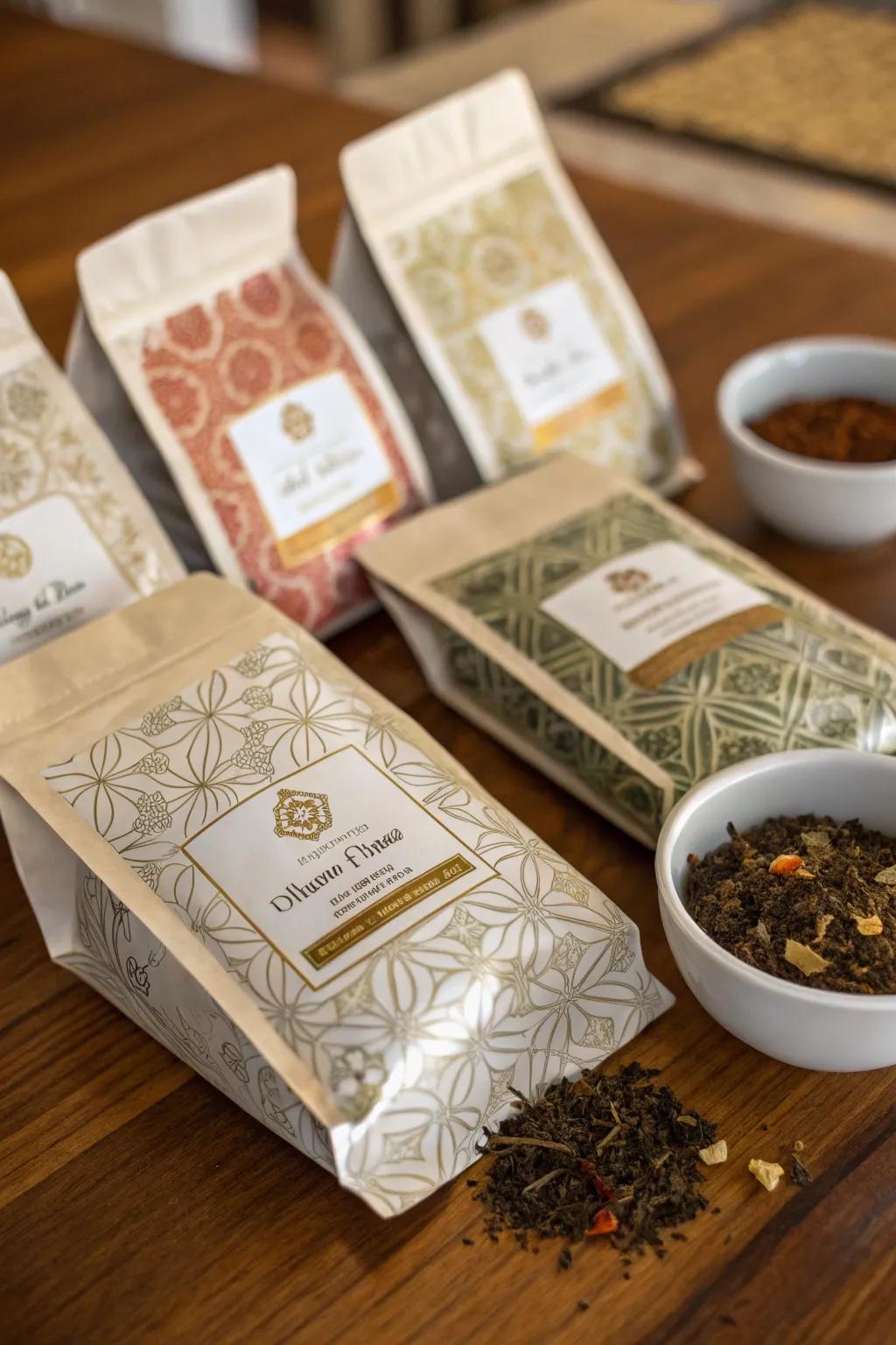 Bespoke tea fusions for a soothing and individualized wedding memento