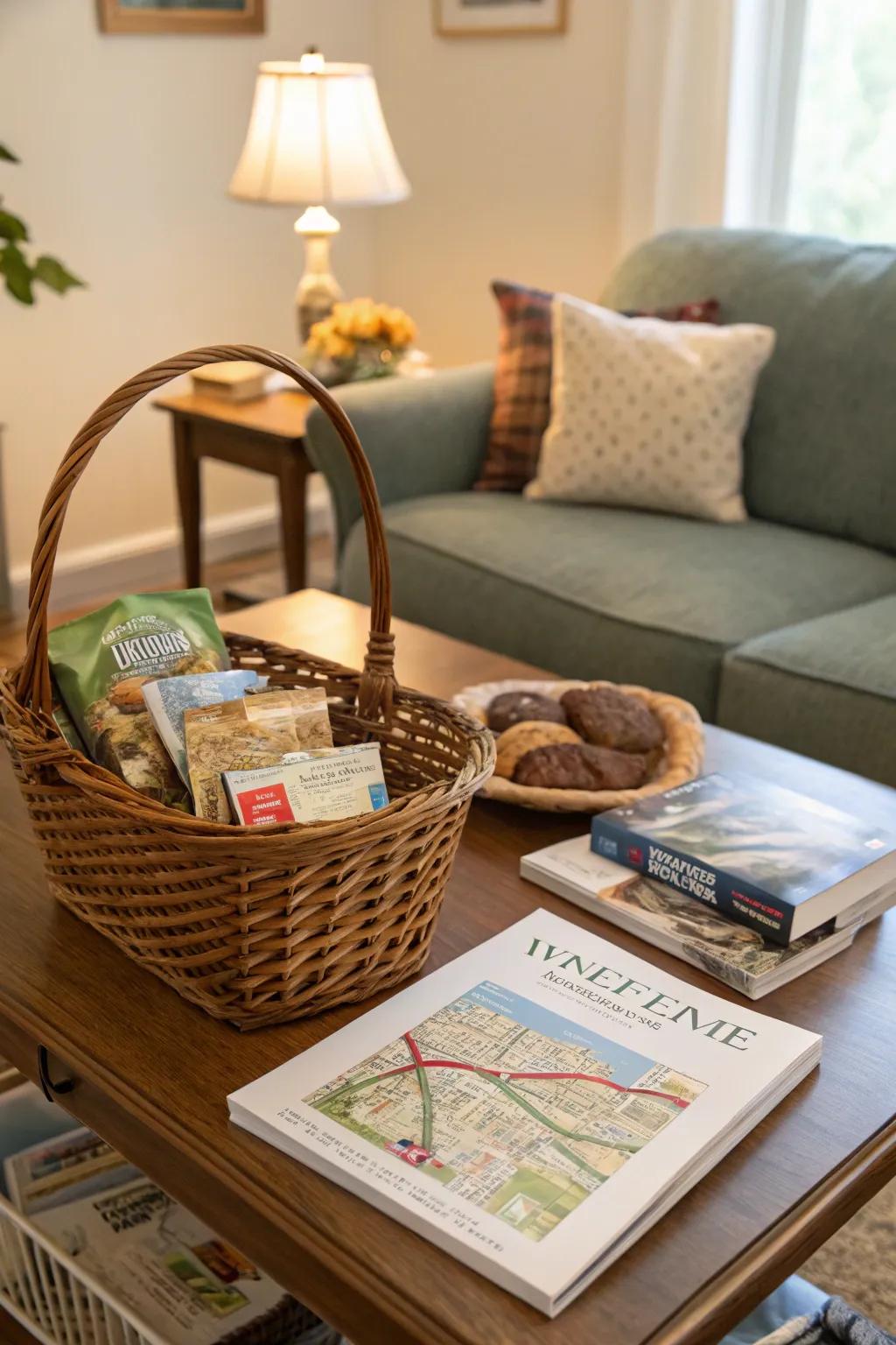 A local guidebook assists visitors explore their surroundings with ease.