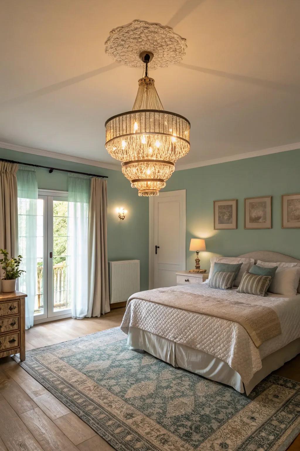 A distinctive lighting fixture incorporates style and personality.