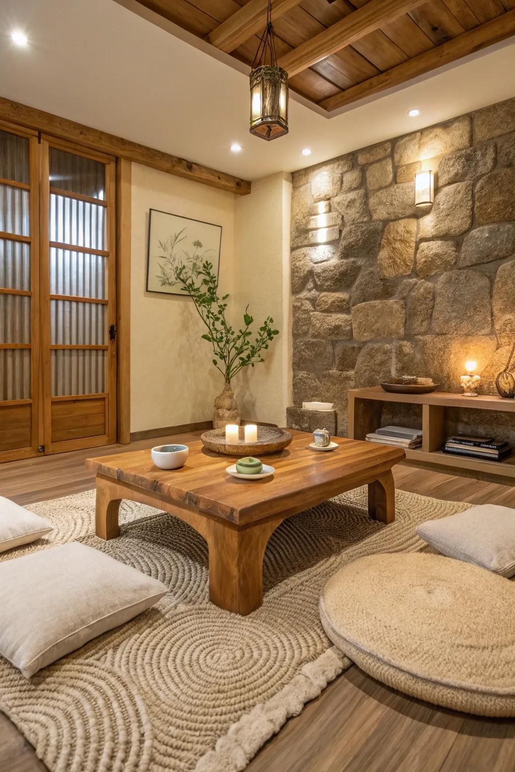 Cherish the allure of natural materials to upgrade your zen decor.