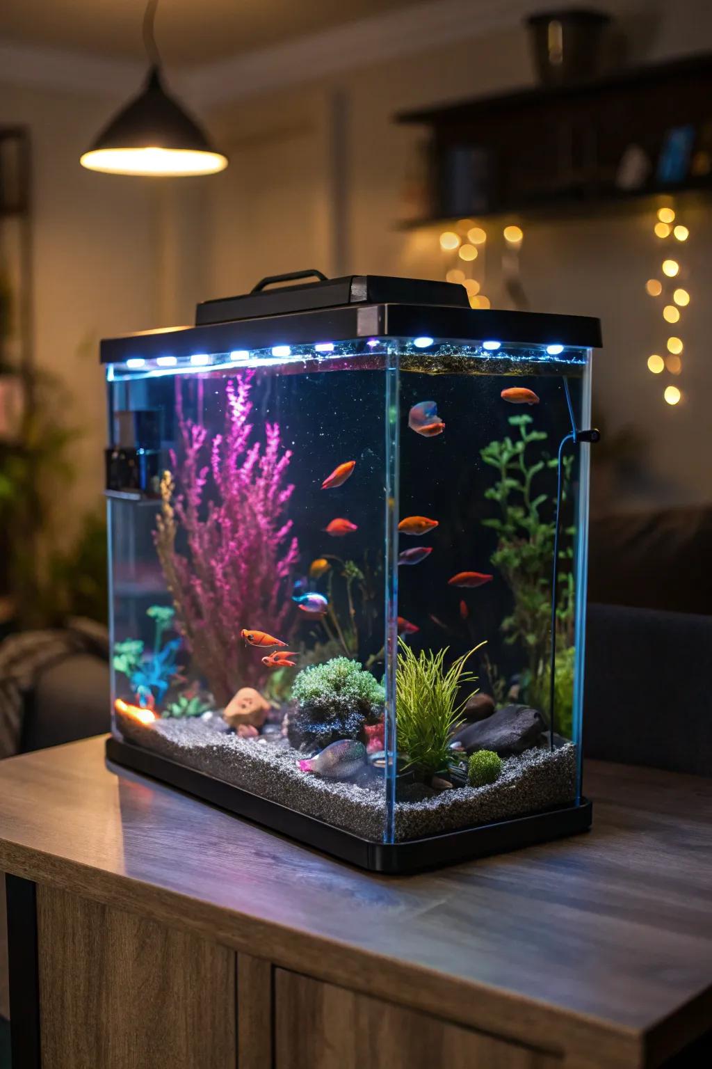 Illumination outcomes are capable of transforming your aquarium into an enchanting exhibition.