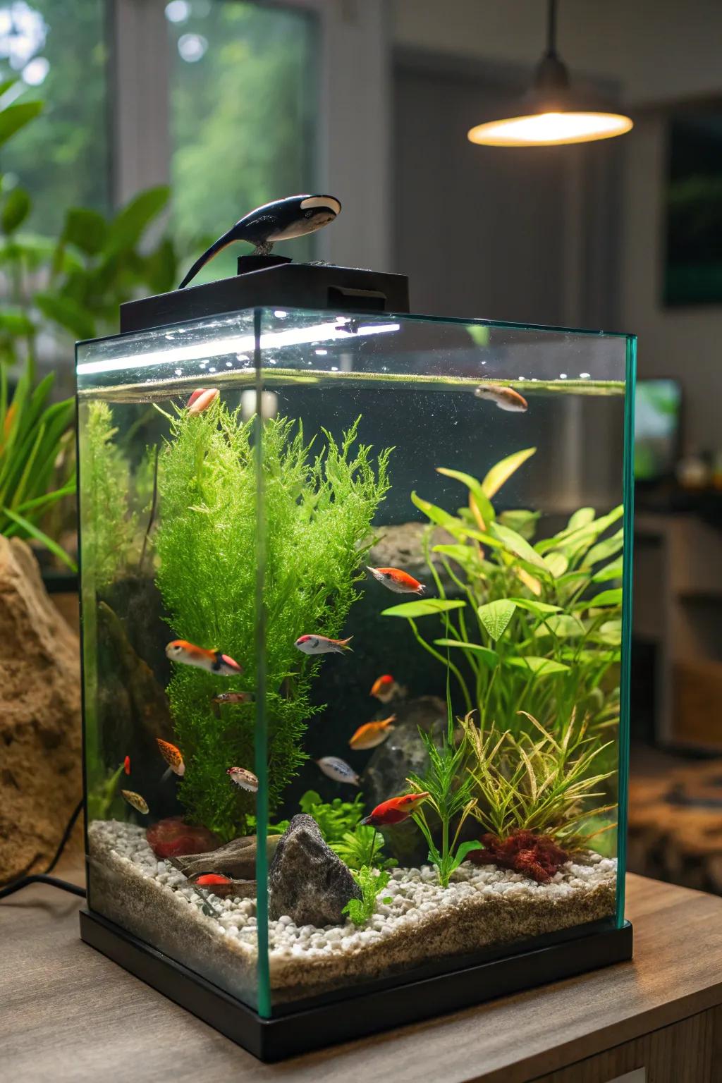 Achieve harmony using a balanced tank ecosystem.