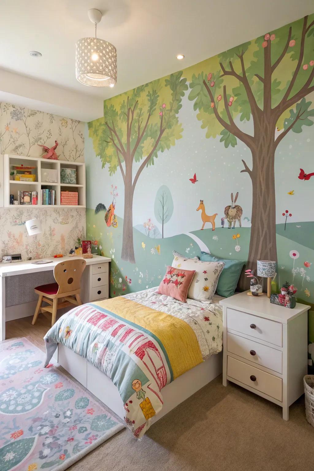 Wall designs spark inventiveness and bring narratives to life.