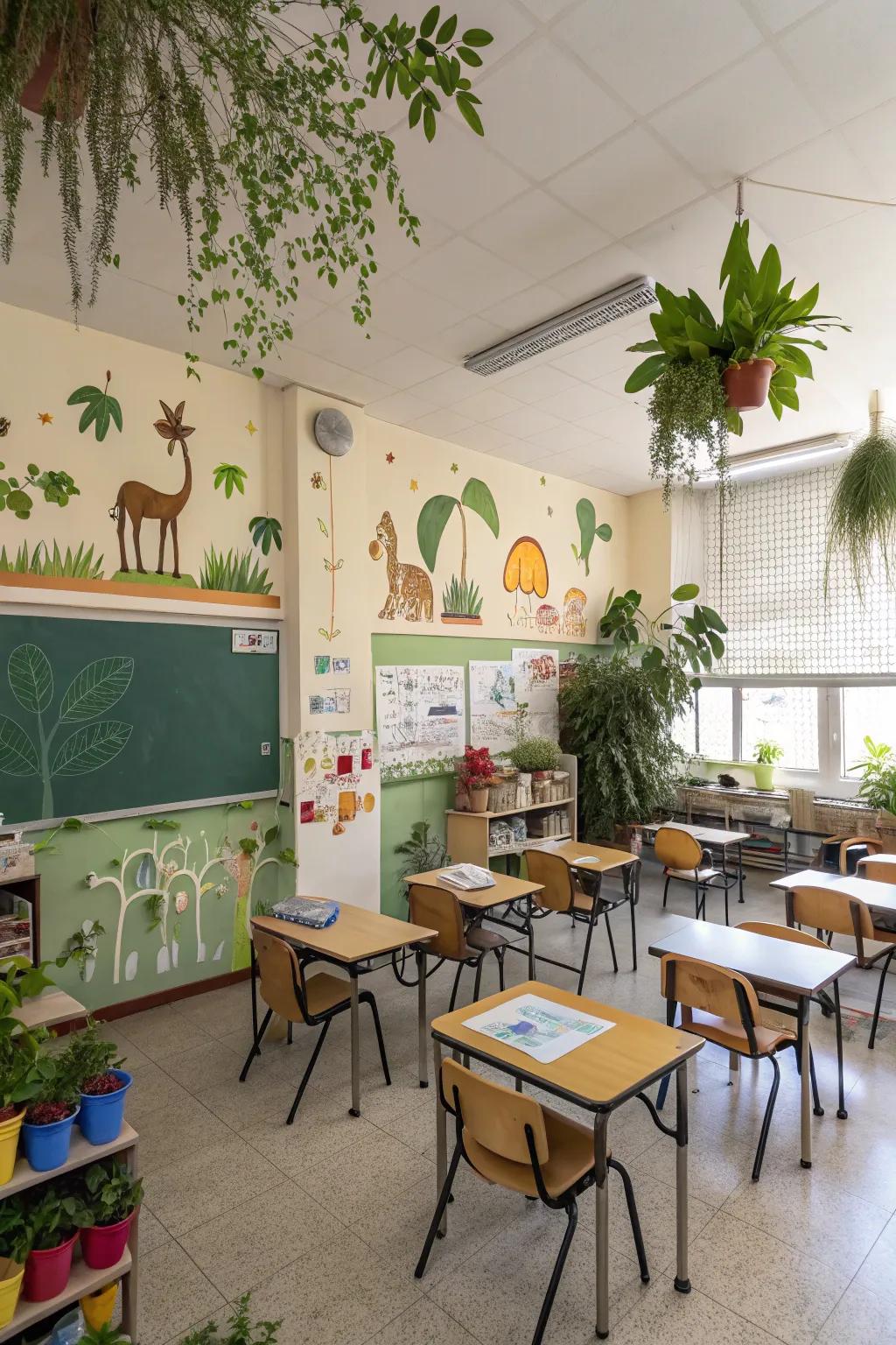 Organic-inspired decor bringing tranquility to the classroom