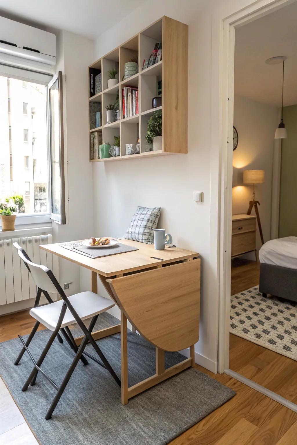Foldable furniture provides adaptability in small spaces