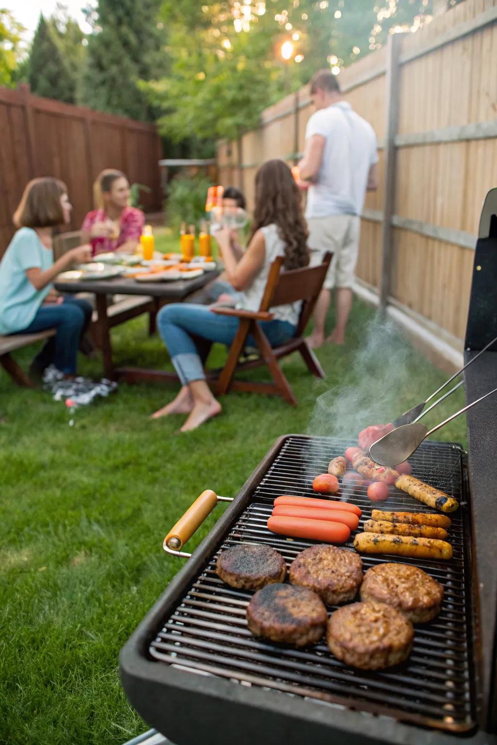 A backyard barbecue great for a summer birthday party.