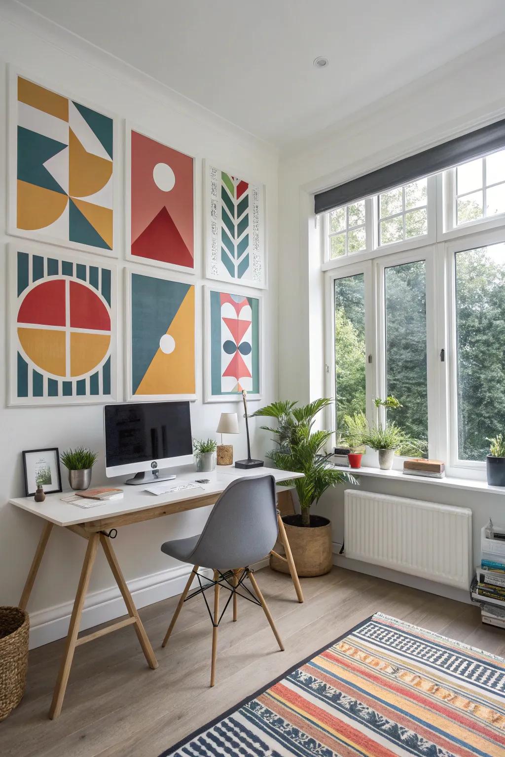 Geometric designs add a modern touch to any room.
