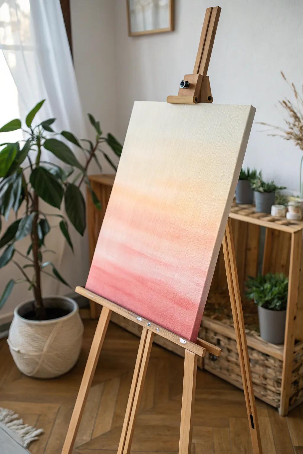 Attain a smooth gradient finish with a roller.