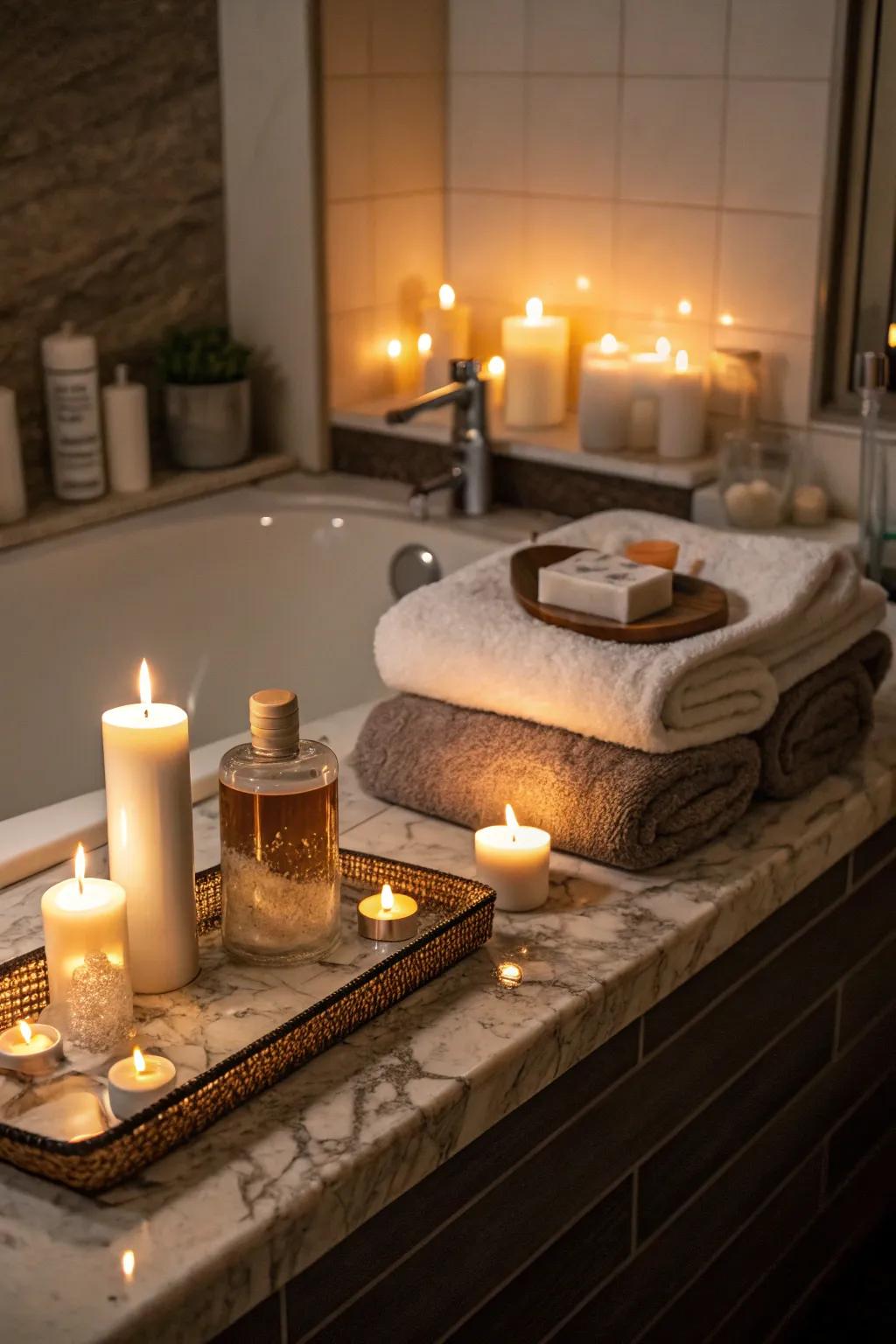 Relax and rejuvenate together with a tranquil spa night within your home.