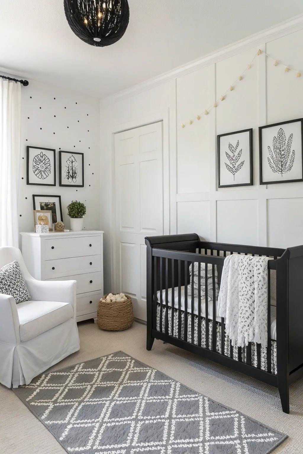 Discover enduring beauty in a monochrome-themed nursery.