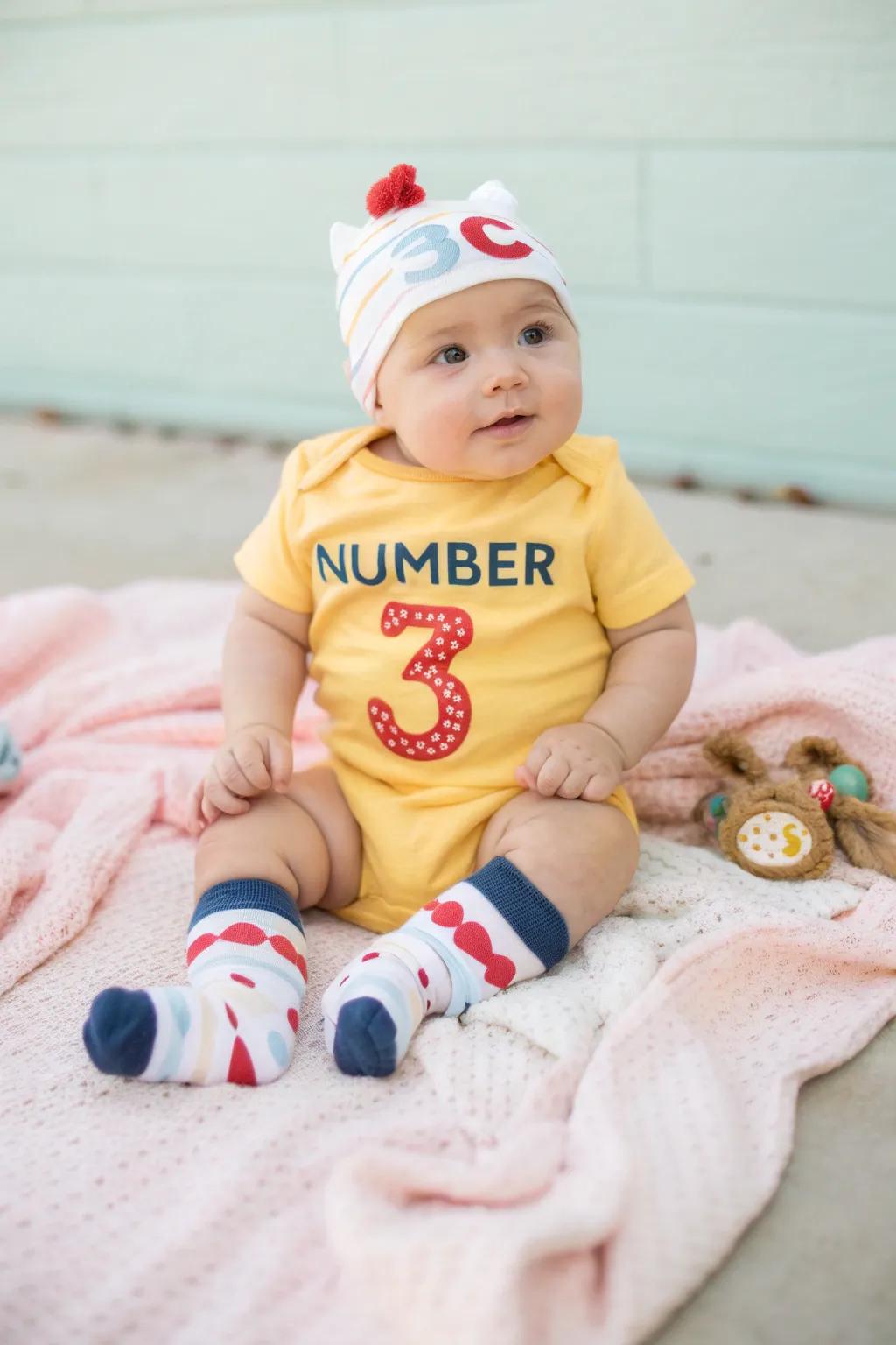 Bespoke outfits make each monthly photo individual.