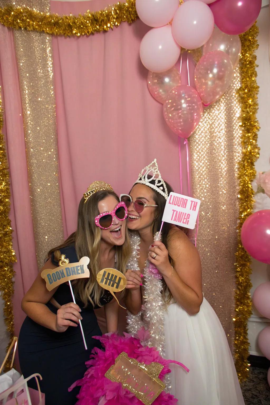 An entertaining photo area equipped with themed props and backdrop.