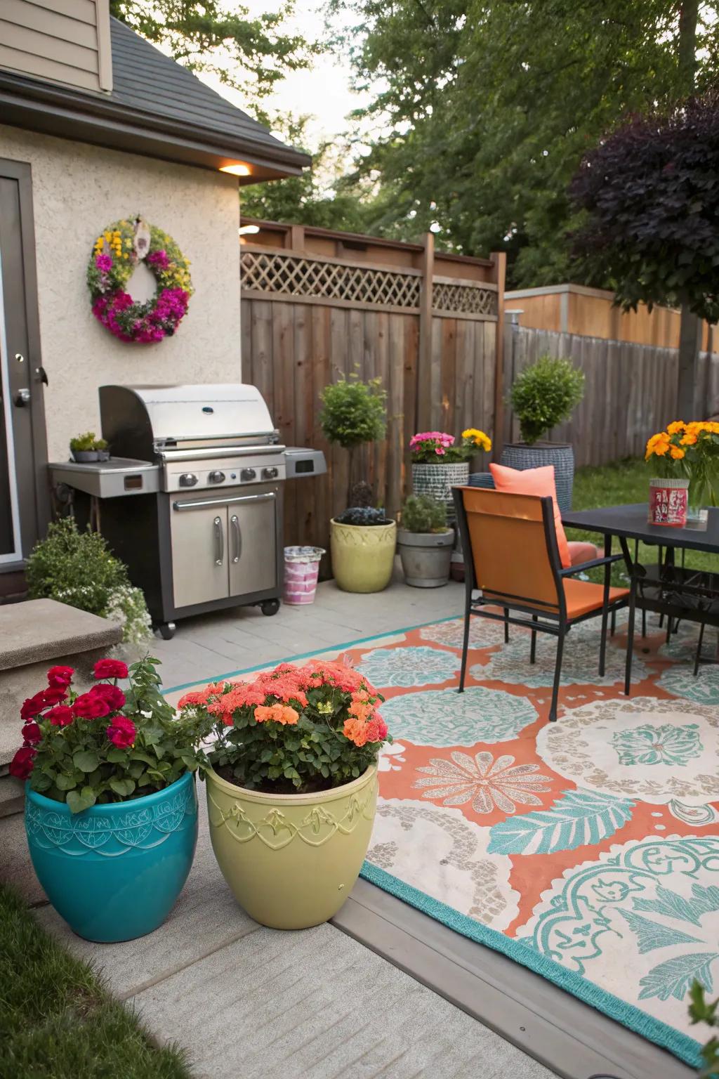 Decorative elements add character to your BBQ area.