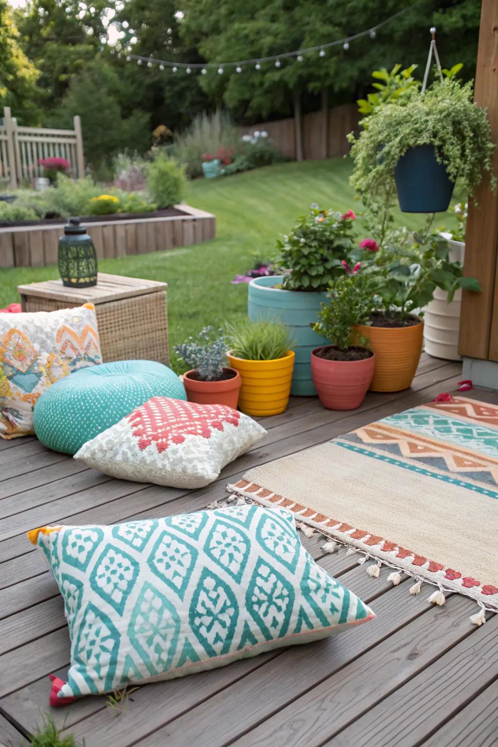 Decorative elements personalizing your outdoor area.