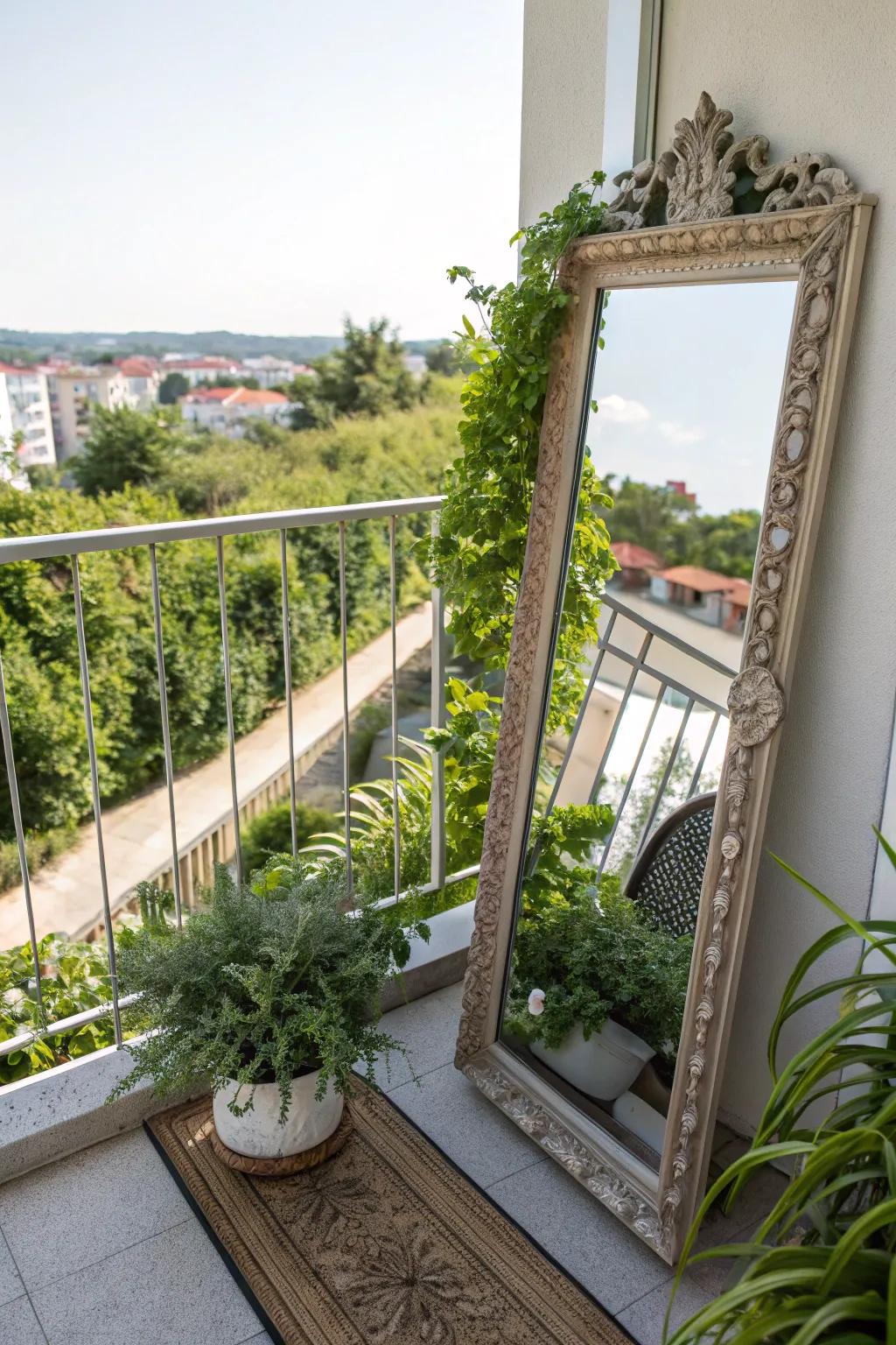 Reflectors can make your balcony feel more spacious and inviting.