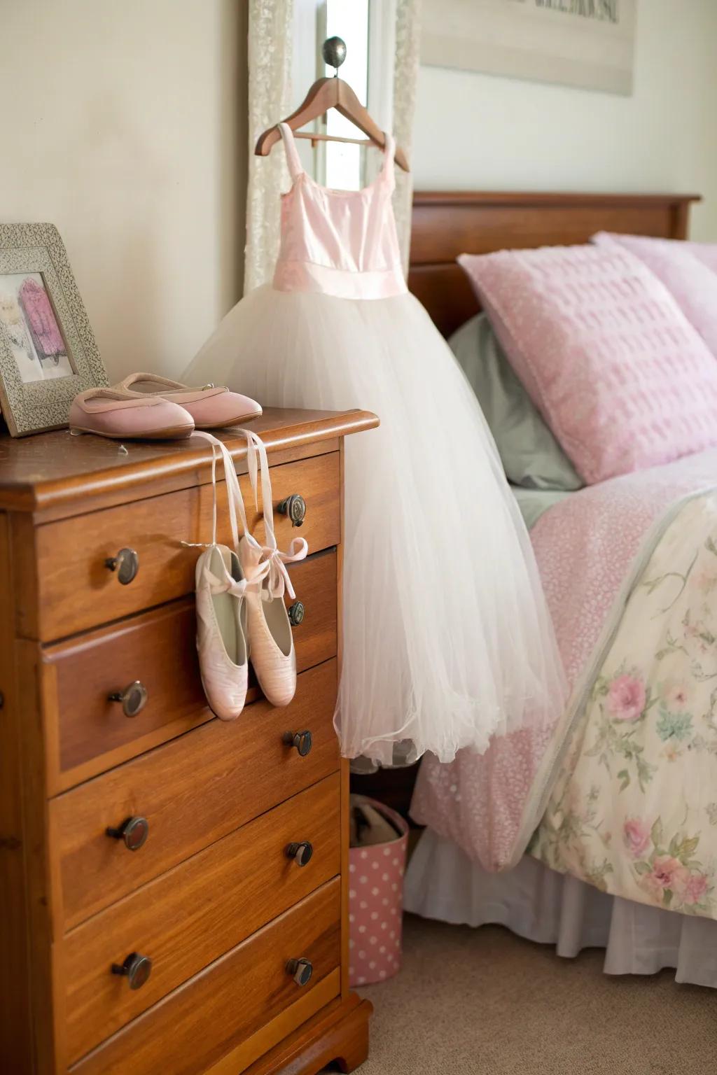 Ballet accessories inject a personalized and charming touch.
