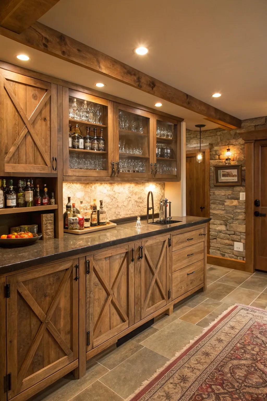 Sustainable materials like reclaimed wood enhance charm and personality.