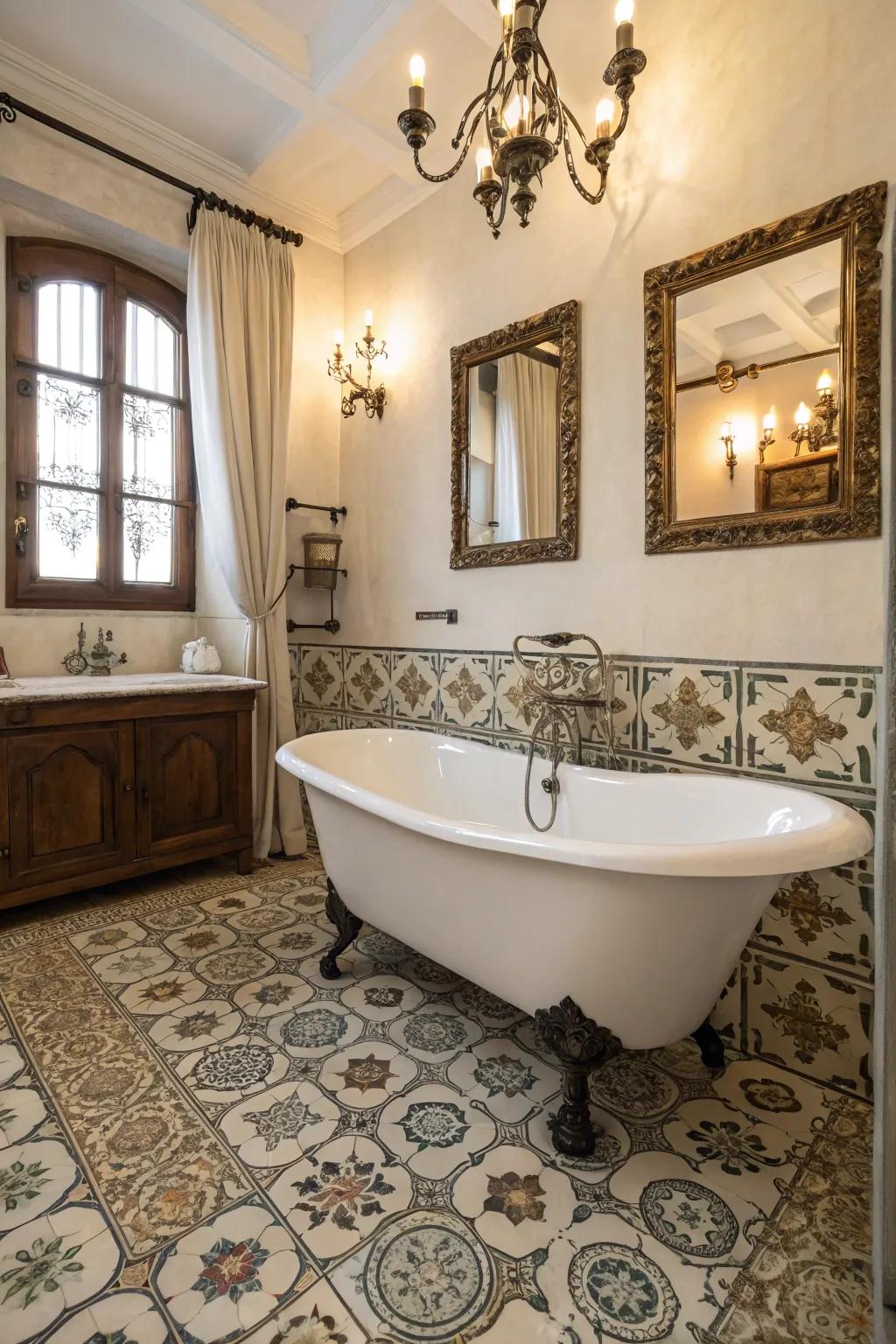 Add enduring appeal with period bathroom pieces.