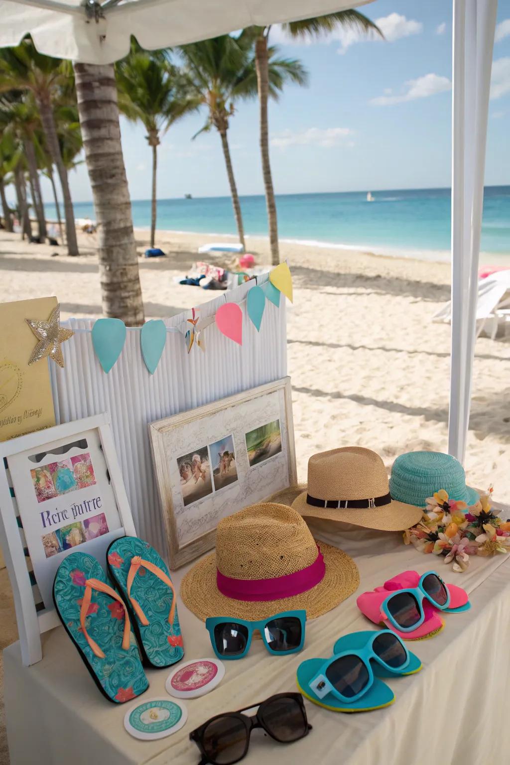 Preserve enjoyable memories utilizing an inventive beach picture corner.