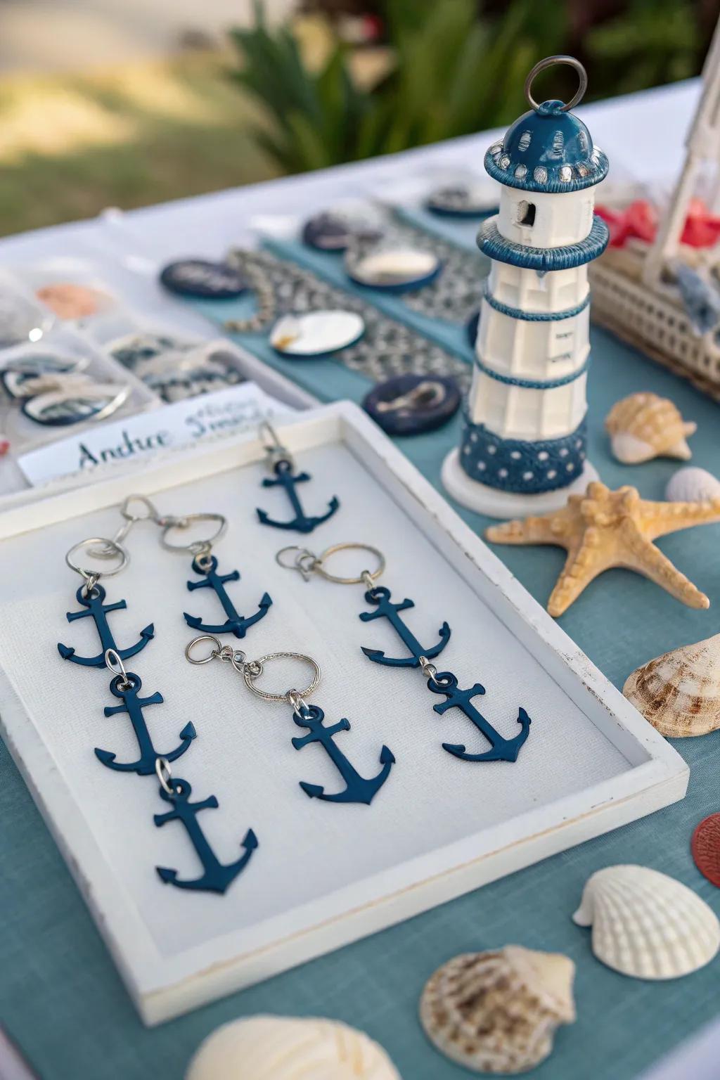 Maritime anchor charms are practical keepsakes with a nautical flair.