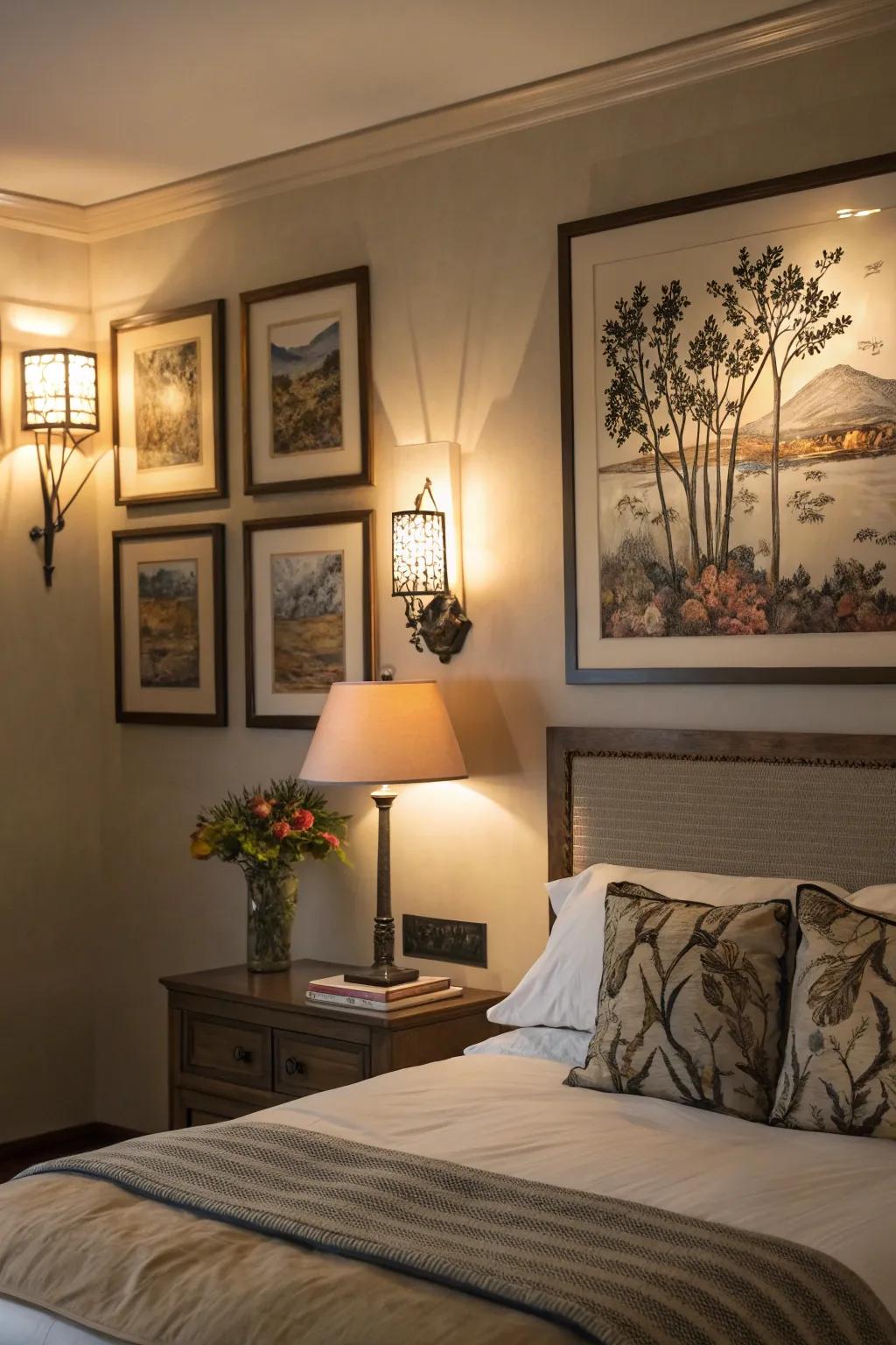 Thoughtful lighting can turn your art into the focal point of the room.