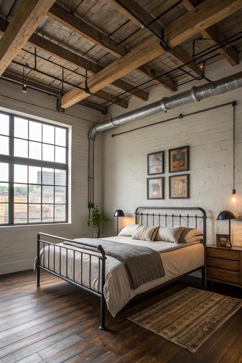Incorporate an industrial aesthetic via exposed framework.
