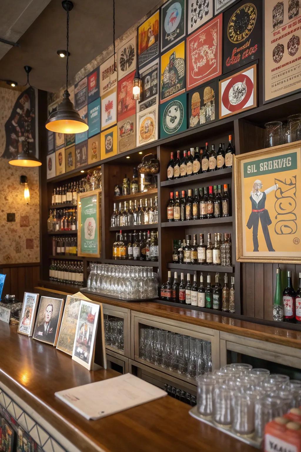 Craft beverage decorations celebrate diverse beverage styles.