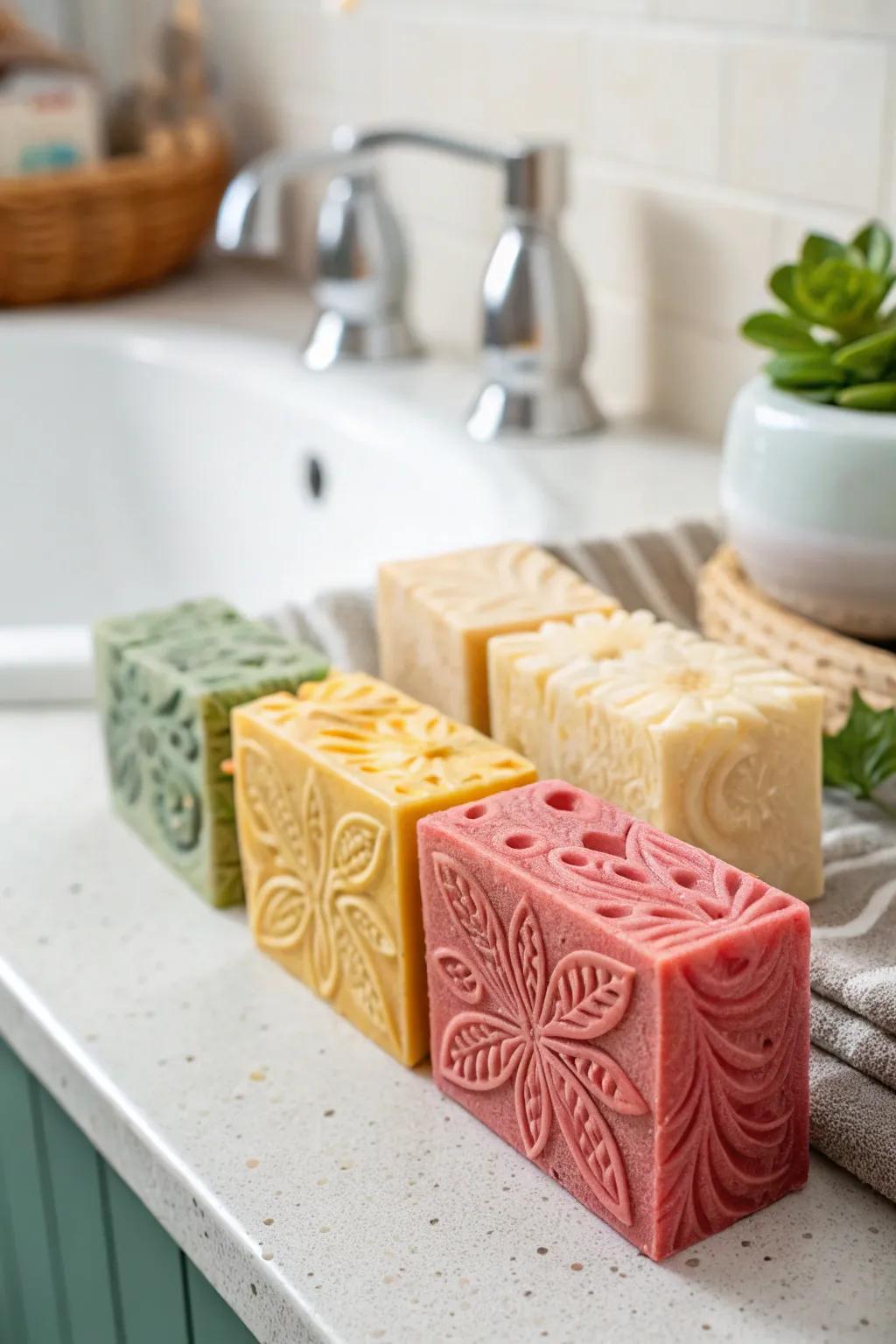 Hand-crafted cleansing bars offer a sensory delight, perfect for a little self-care.