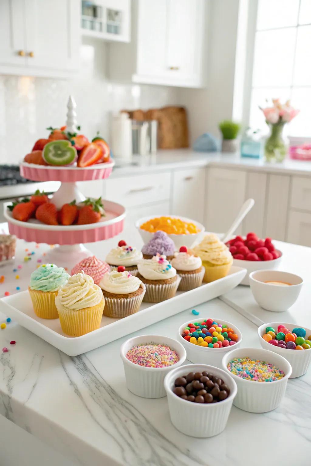 A lovely cupcake zone for delightful creations.